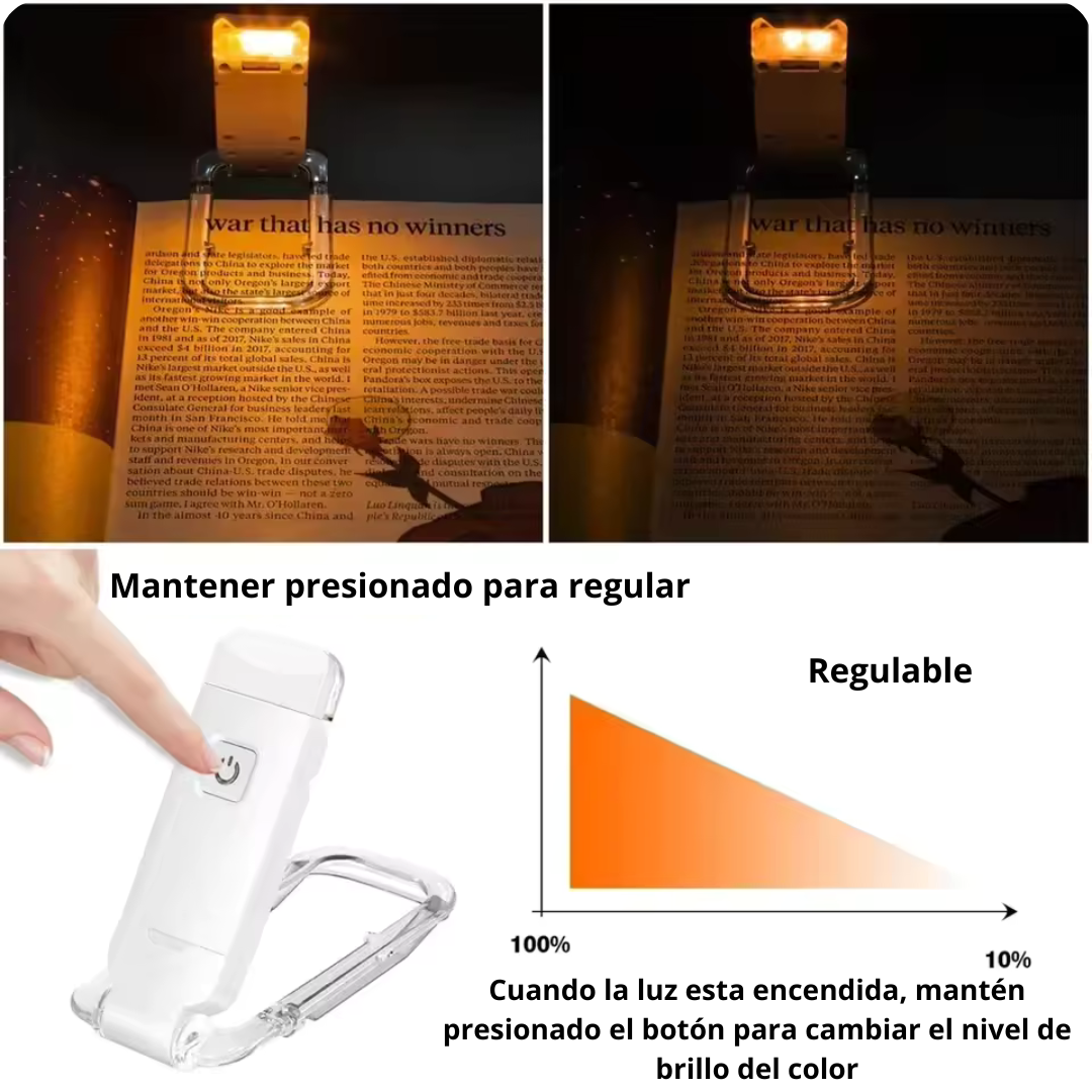 Luz LED recargable para lectura